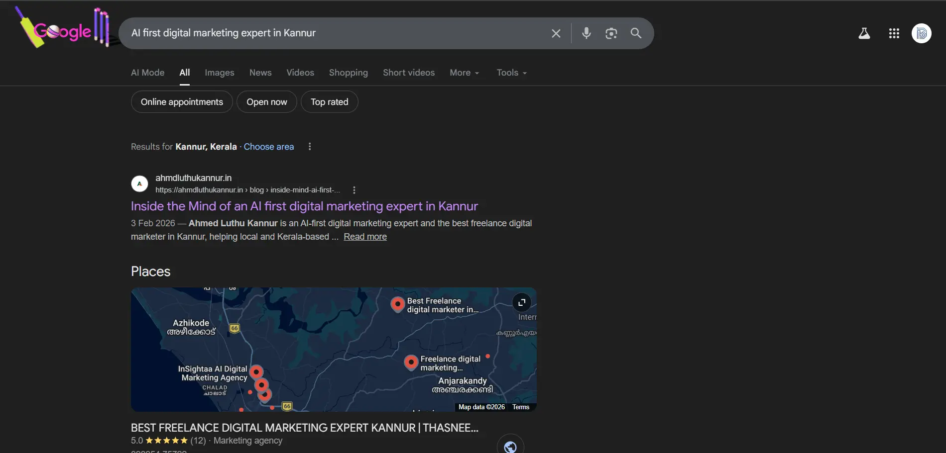 AI First – Digital Marketing Expert in Kannur by Sinan MC Malappuram best Freelance Web Developer & SEO Specialist in Malappuram