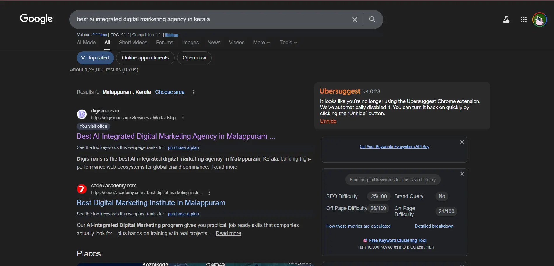 Digisinans – Best AI Integrated Digital Marketing Agency in Kerala by Sinan MC Malappuram best Freelance Web Developer & SEO Specialist in Malappuram