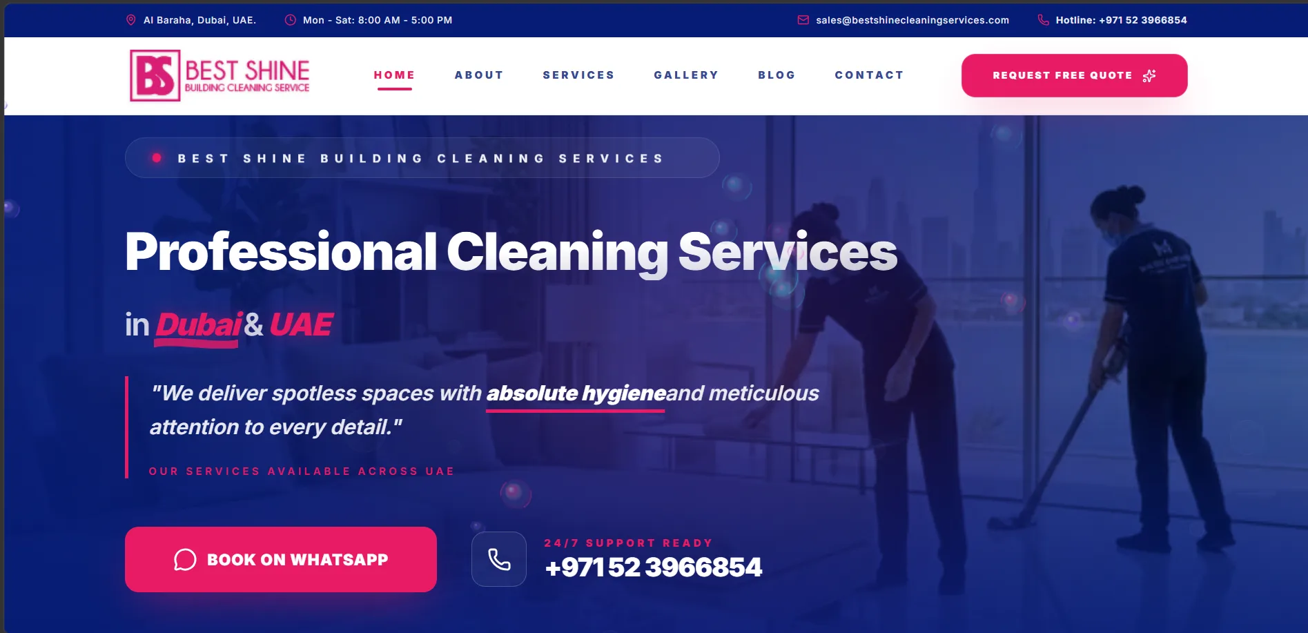 best web developer in kerala - Best Shine website screenshot