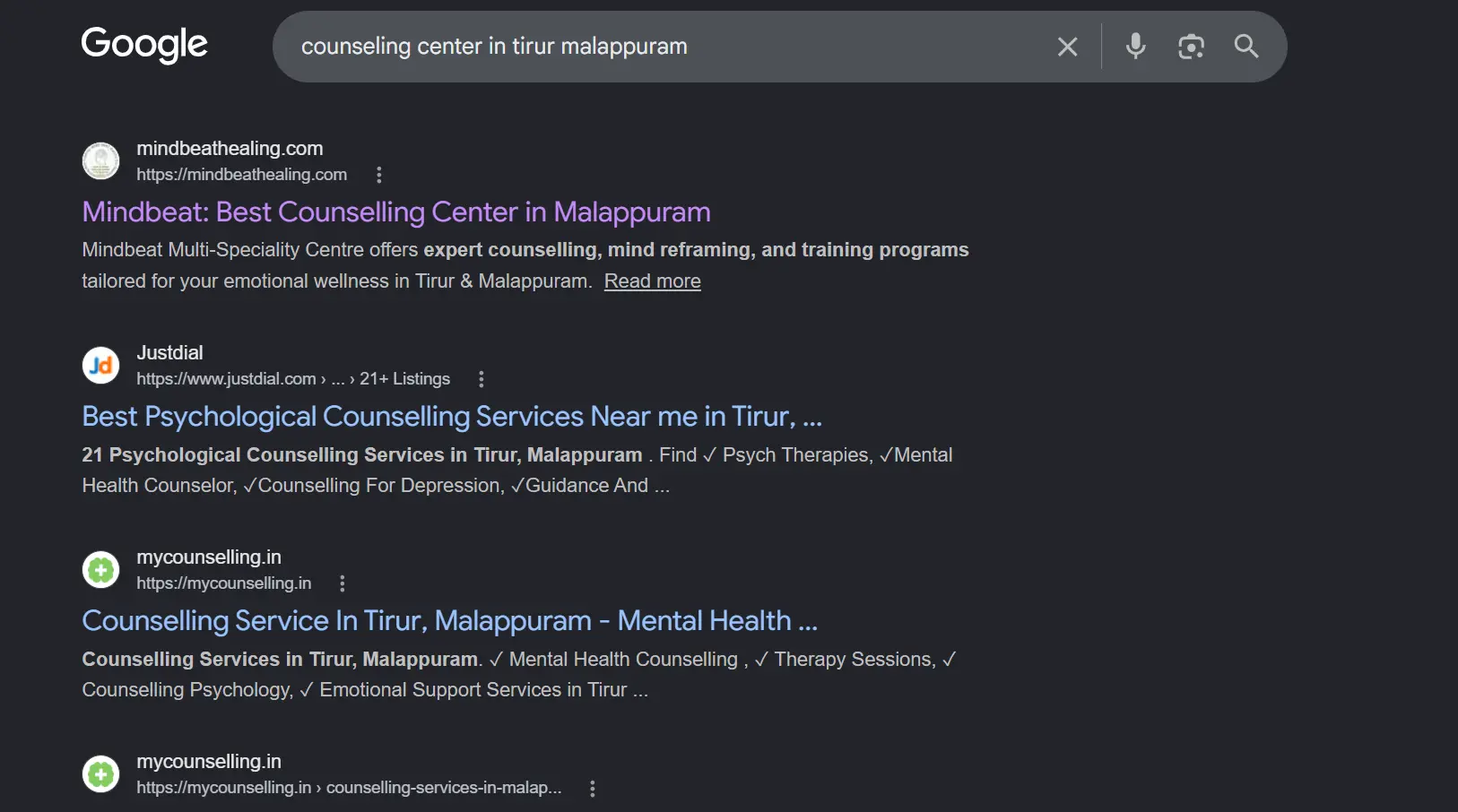 Mind Beat Multi Speciality Centre For Counselling Mind Reframing & Training screenshot 2 by Sinan MC Malappuram